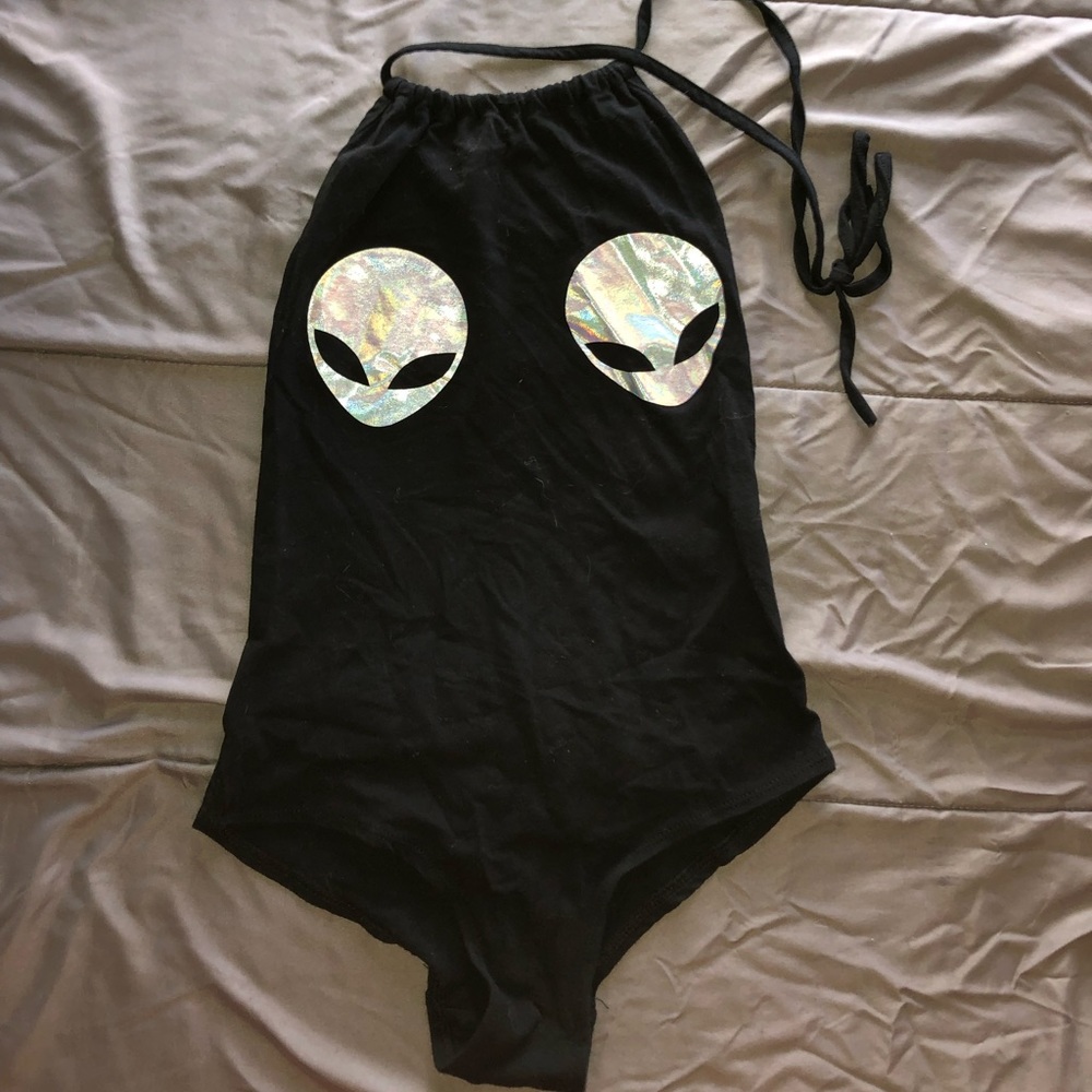 Alien halter rave bodysuit